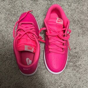 Nike Bright Pink Lace-Up Sneakers